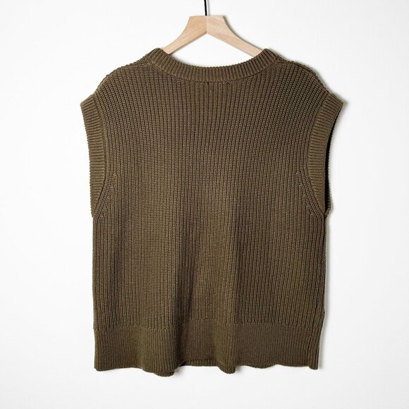 Rails Chandler V-Neck Sweater Vest in Olive Size M - Picture 5 of 6